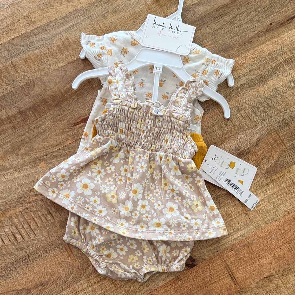 Nicole Miller 4 Piece Floral Set